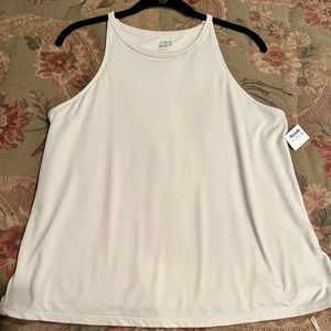 JOY LAB (NWT) ATHLETIC CUT AWAY TANK TOP, SLEEVELESS, TAN, SIZE MEDIUM